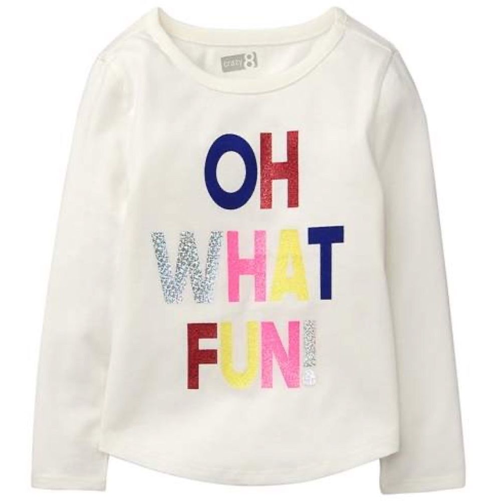 CRAZY 8 OH WHAT FUN LONG SLEEVE TEE 🍭🦄